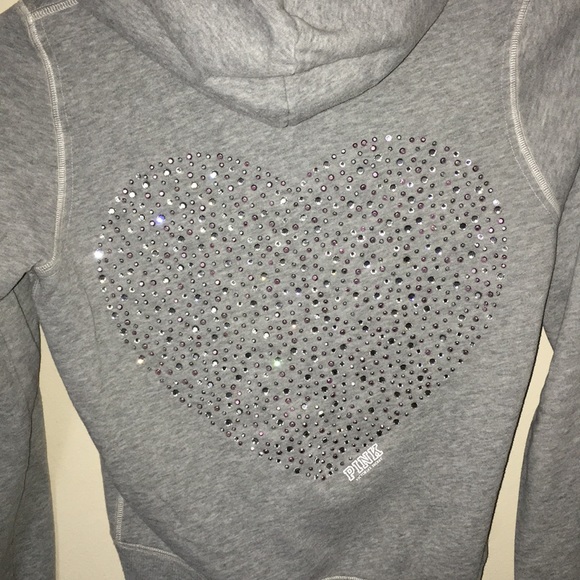 PINK Victoria's Secret Tops - Gray PINK zip up jacket